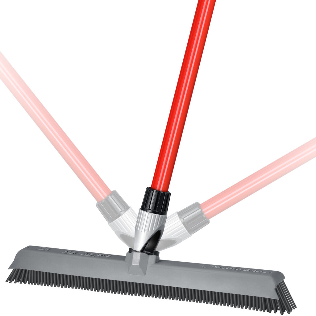 rotating broom swivel head